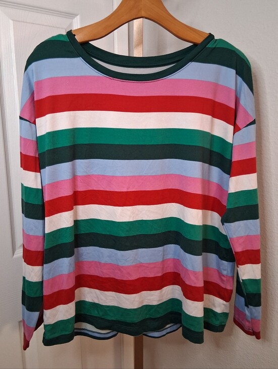 Joyspun Tops - Joyspun Colorful Striped Long Sleeve Top Medium